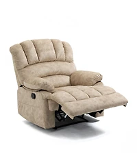 Large Manual Recliner Chair Fabric for Living Room