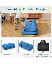 Gouun Foldable Futon Mattress with Washable Cover and Carry Bag for Camping-Twin Size