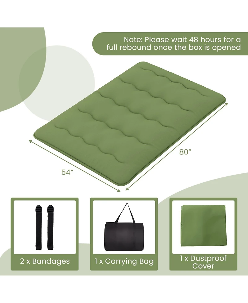 Gouun Floor Mattress with Washable Cover and Carry Bag-Full Size