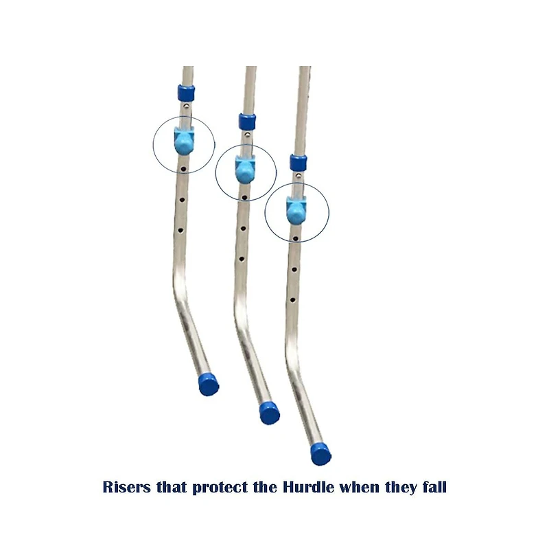 Amber Track and Field Self Return Aluminum Hurdle Midi Adjustable from 23" to 34" (Set of 3)