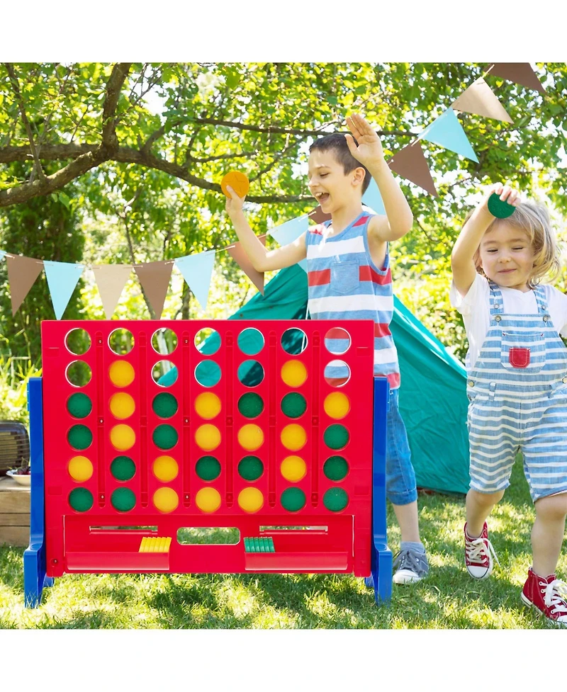 Gouun Jumbo 4-to-Score Connect Game Set with Carrying Bag and 42 Coins
