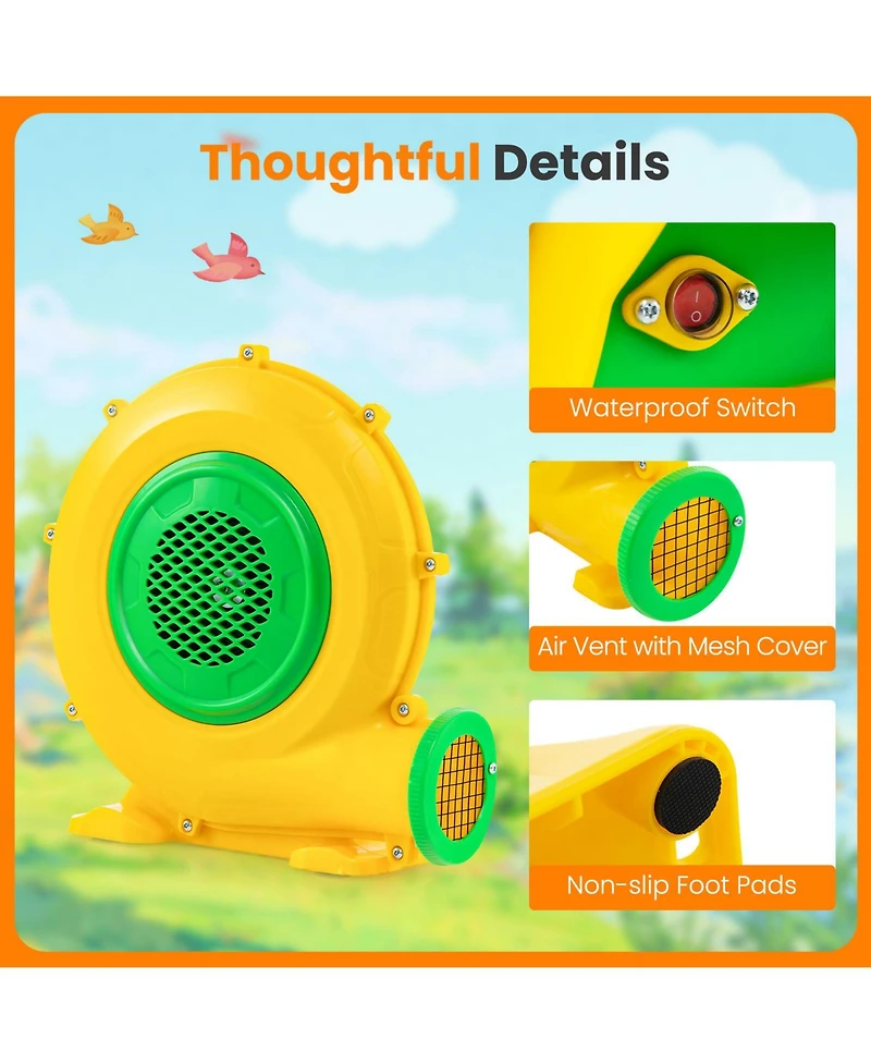 Gouun 480W Air Blower Air Pump Fan with Convenient Handle and Ground Stakes