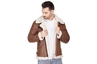 Braveman Men's Faux Shearling Bomber Jacket