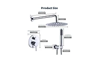 Slickblue Wall-Mounted Shower Faucet Combo Set Rainfall Shower Head & Handheld