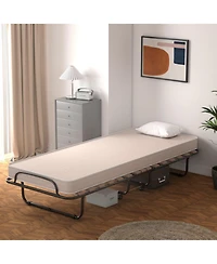 Gouun Portable Folding Bed with Memory Foam Mattress and Sturdy Metal Frame