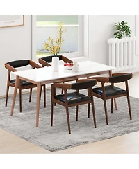 Gouun Upholstered Armchairs Set of 2 with Cozy Backrest and Padded Seat Cushion