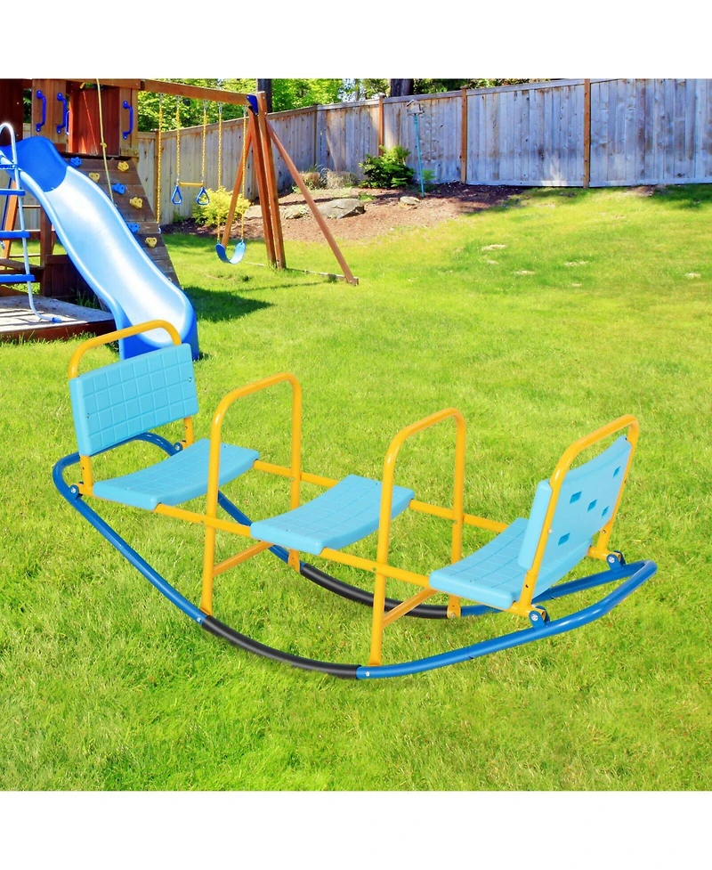 Gouun Outdoor Kids Seesaw Swivel Teeter for 3 to 8 Years Old