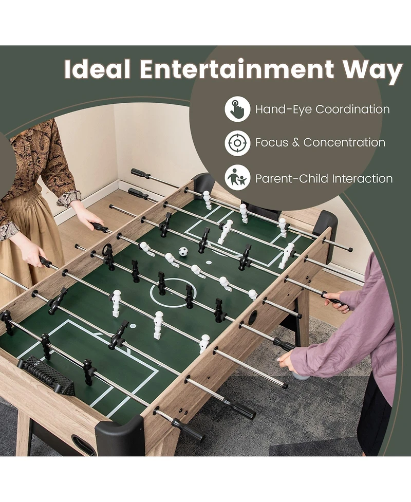 Gouun 54 Inch Foosball Table Arcade Soccer Game Table with 2 Balls and 26 Players