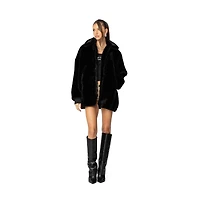 Edikted Women's Taylor Oversized Faux Fur Jacket