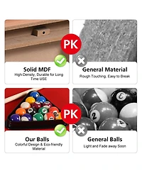Gouun 48 Inch Mini Table Top Pool Table Game Billiard Set