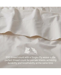 Doz by Sijo 100% Gots Certified Organic Percale Cotton Sheet Set, Hotel Crisp Cool, Breathable