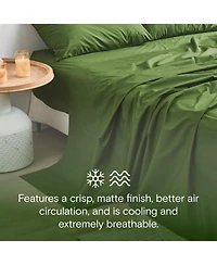 Doz by Sijo 100% Gots Certified Organic Percale Cotton Sheet Set, Hotel Crisp Cool, Breathable