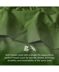 Doz by Sijo 100% Gots Certified Organic Percale Cotton Sheet Set, Hotel Crisp Cool, Breathable
