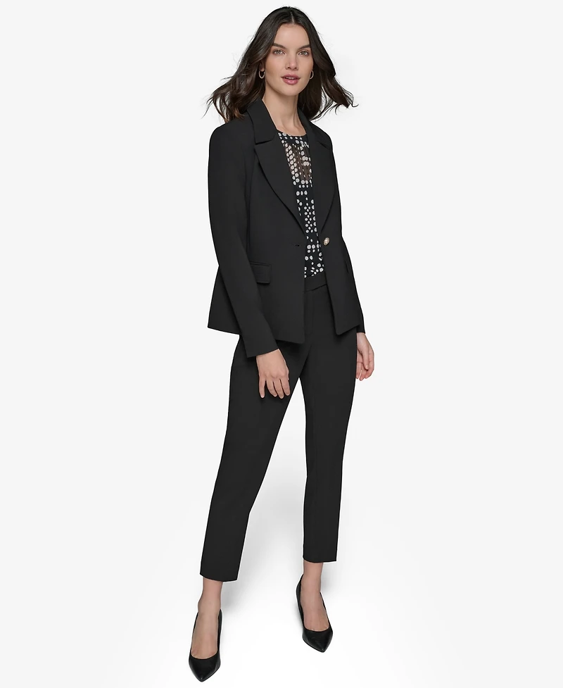 Karl Lagerfeld Paris Women's Notched-Lapel Single-Button Blazer