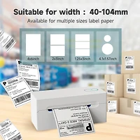 Polono Bluetooth Thermal Shipping Label Printer, Wireless 4x6 Shipping Label Printer for Small Business, Support Android, iPhone, Windows, and Mac, Wi