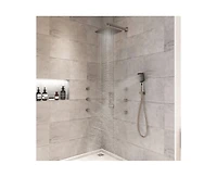 Casainc 12 Inch Wall Mounted Square Handheld Shower Set