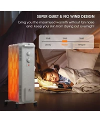 Gouun 1500 W Oil-Filled Heater Portable Radiator Space Heater with Adjustable Thermostat