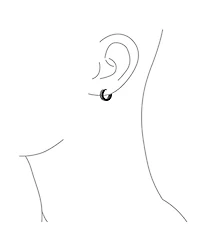 Bling Jewelry Biker Jewelry Small Spiritual Guardian Angel Wings Huggie Hoop Kpop Earrings Or Stainless Steel