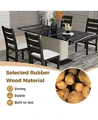 Gouun Modern Upholstered Folding Chairs Set of 2 with Comfy Backrest