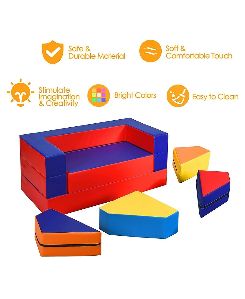 Gouun 4-in-1 Crawl Climb Foam Shapes Toddler Kids Playset