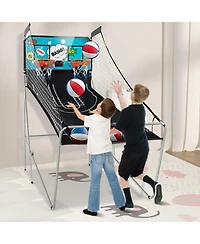 Gouun Dual Shot Basketball Arcade Game with 8 Game Modes and 4 Balls