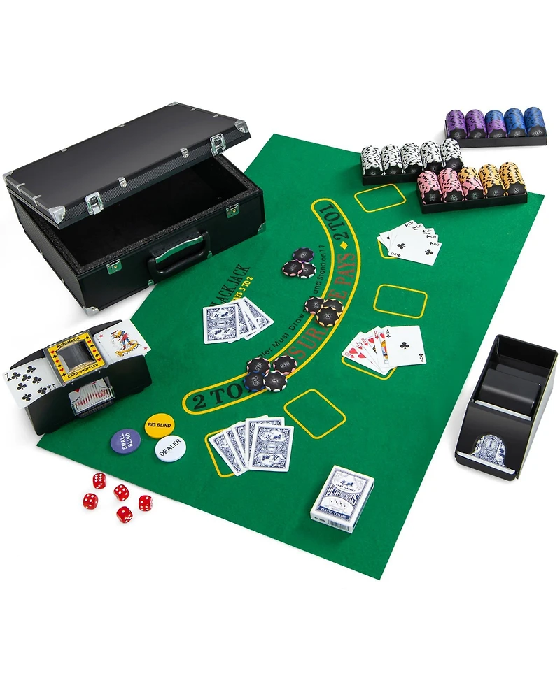 Gouun 14 Gram Poker Chips 300 Pieces Casino Poker Chip Set