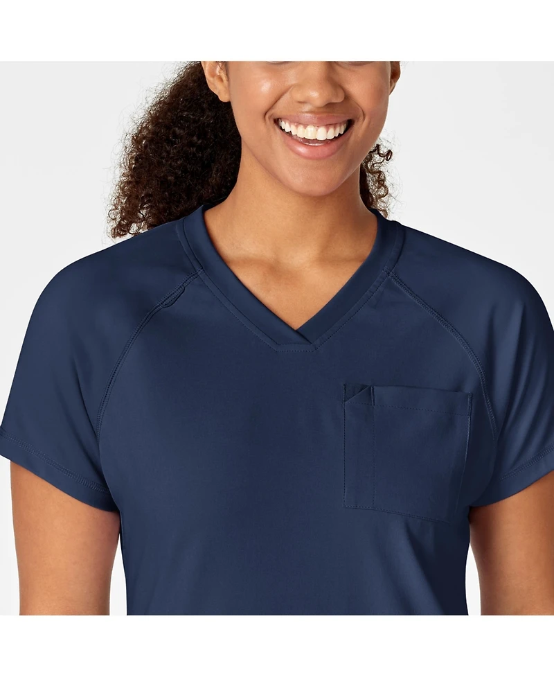 Wink Plus Size Renew Yoga V-Neck Scrub Top