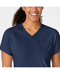 Wink Plus Size Renew Yoga V-Neck Scrub Top