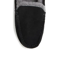 Dearfoams Men's Fireside By Melbourne Genuine Shearling Moccasin Slipper
