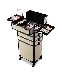 Byootique 3-Piece Makeup Train Cases Cosmetic Organizer Kit Grace ForgetMeNo