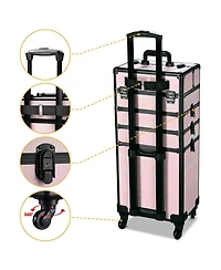 Byootique 3-Piece Makeup Train Cases Cosmetic Organizer Kit Grace ForgetMeNo