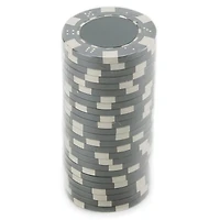 Slickblue Striped Poker Chips Set (25-Pack) for Casino-Style Gaming