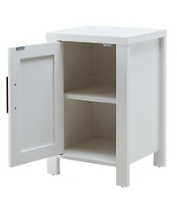 Kings Brand Furniture Sendero Side End Table with Faux Marble Storage Shelves & Gold Metal Frame, Nightstand