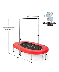 Gouun 2-Person Foldable Mini Kids Fitness Rebounder Trampoline