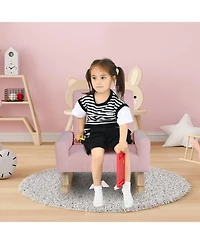 Gouun Kids Rocking Chair with Solid Wood Legs