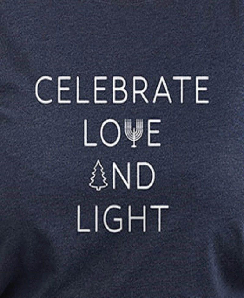 Hybrid Apparel Plus Trendy Celebrate Love and Light Graphic Pullover Top