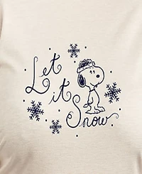 Hybrid Apparel Plus Peanuts Let It Snow Graphic Pullover Top