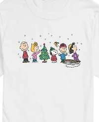 Airwaves Men's Peanuts Holiday Lineup Short Sleeve Tee