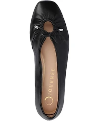 Journee Collection Women's Callee Keyhole Ballet Flats