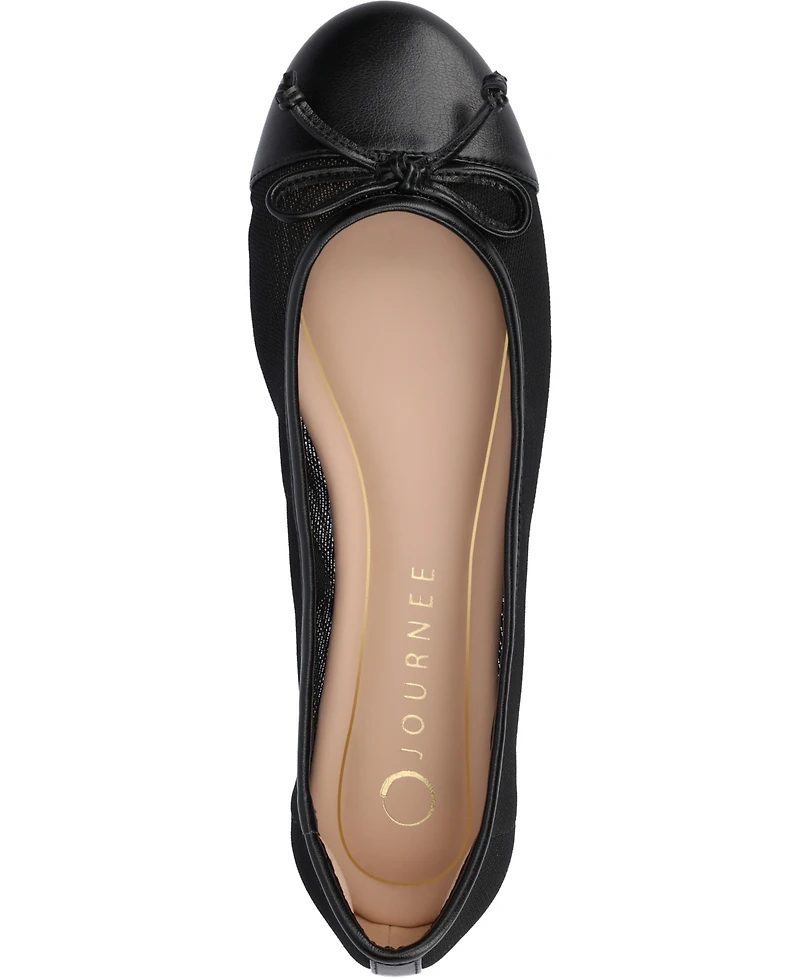 Journee Collection Women's Kaiah Cap Toe Ballet Flats