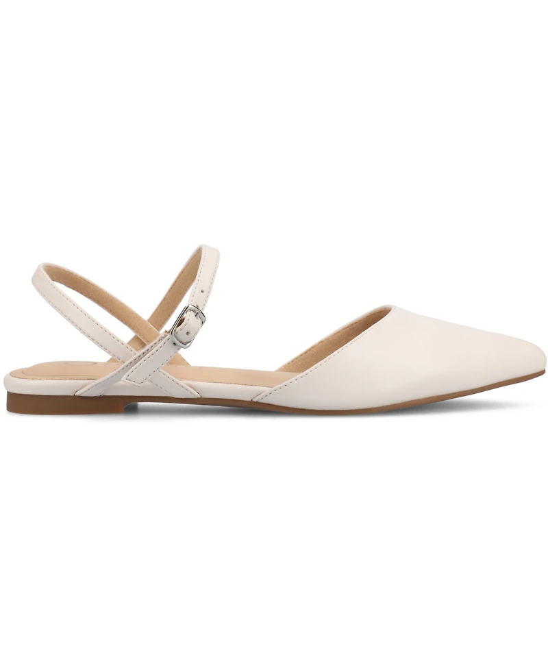 Journee Collection Women's Martine Strappy Pointed Toe Flats