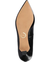 Journee Collection Women's Pammie Pointed Toe Kitten Heel Dress Pumps