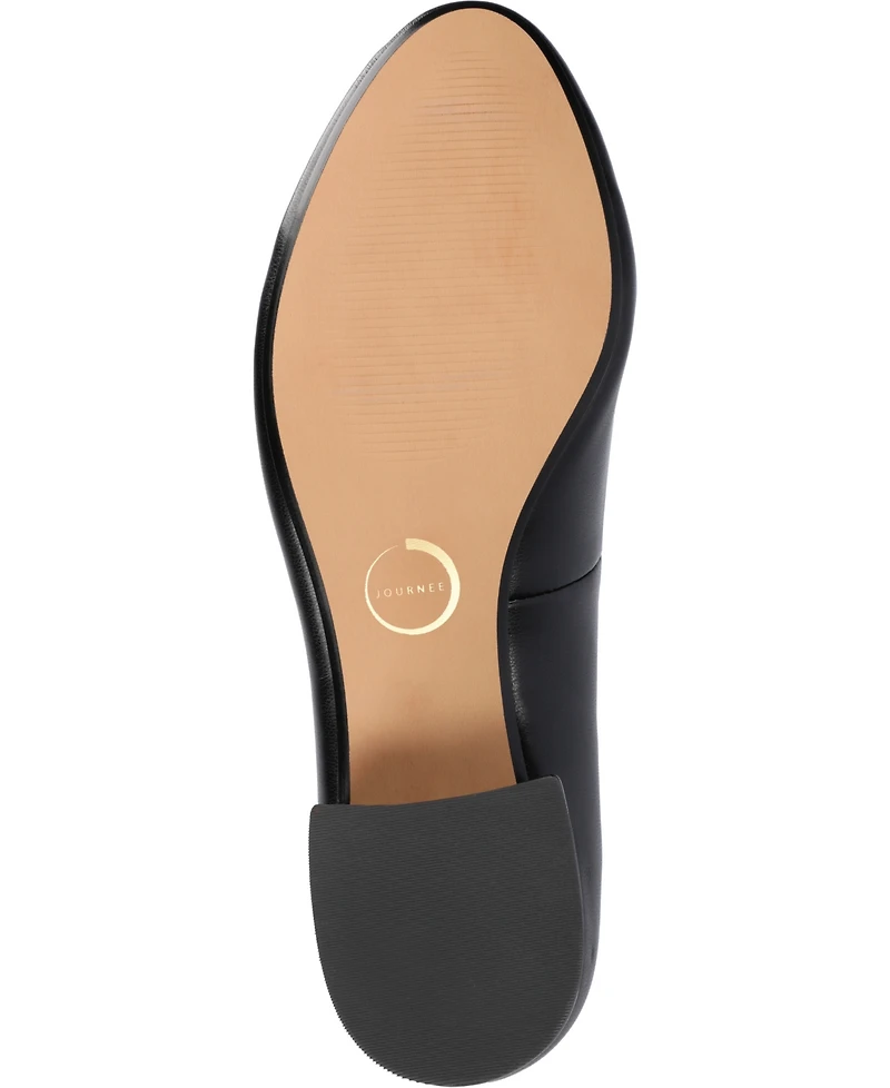 Journee Collection Women's Saarii Round Toe Block Heel Pumps