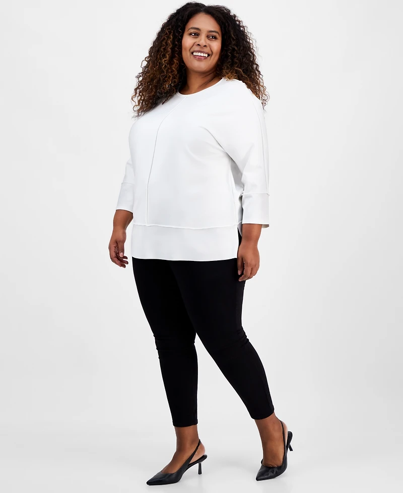 Jones New York Plus Dolman-Sleeve Tunic Top