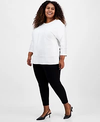 Jones New York Plus Dolman-Sleeve Tunic Top