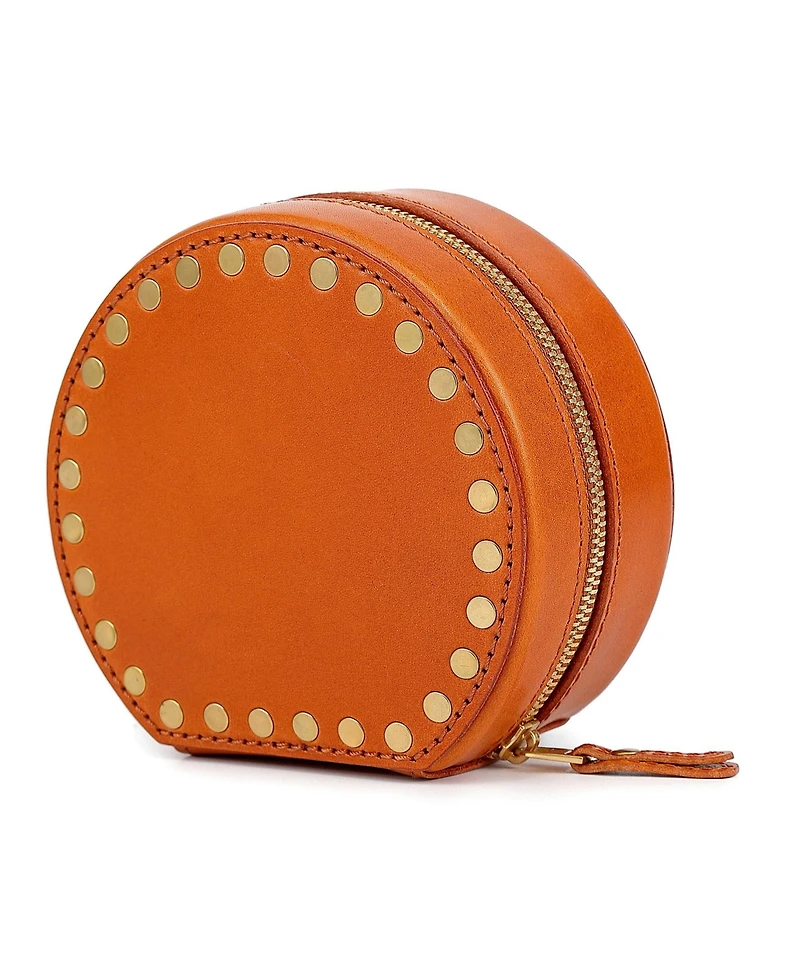 Leather Jewelry Box - Round