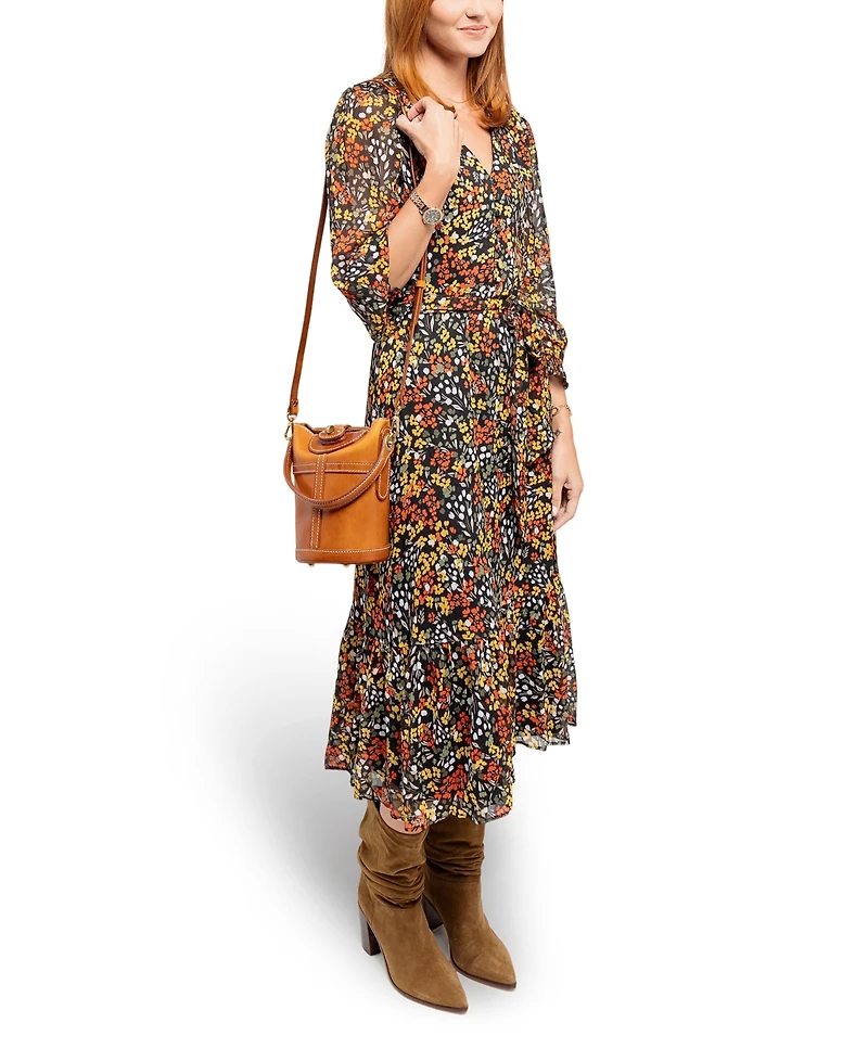 Old Trend Begonia Vintage Bucket Crossbody Bag