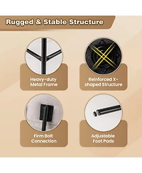 Gouun 25 Inch Counter Height Upholstered Swivel Bar Stool Set of 2