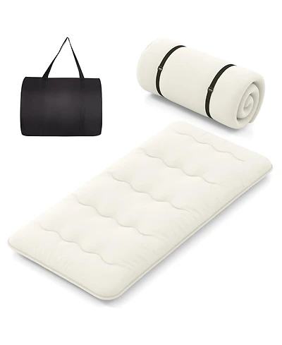 Gouun Twin Futon Mattress Floor Sleeping Pad with Washable Cover-Twin Size