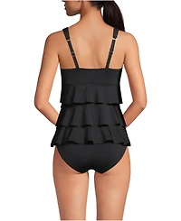 Lands' End Women's Ruffle Fauxkini One Piece Swimsuit
